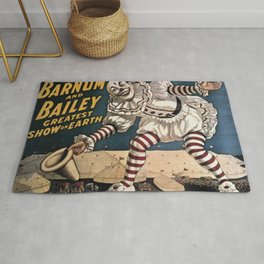 Vintage Circus Poster - Clown Rug | Vintagecircusposters, Graphicdesign, Clowns, Circus 