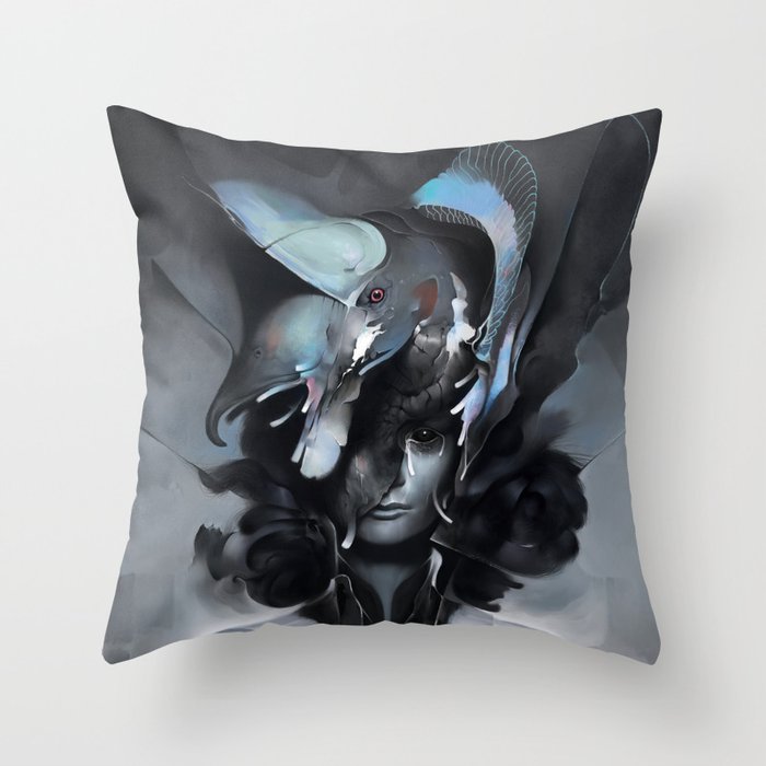 The Carrion Widow From Below The Cliffs Throw Pillow The Carrion Widow From Below The Cliffs Throw Pillow