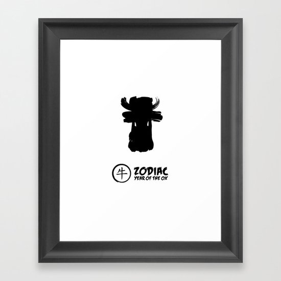 Chinese Zodiac - Year of the Ox Framed Art Print