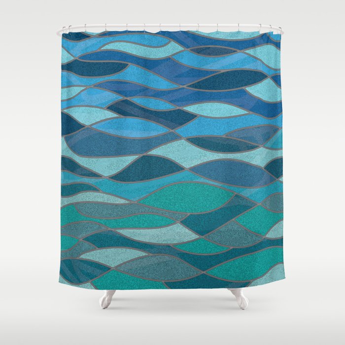 Stained Glass Water Shower Curtain