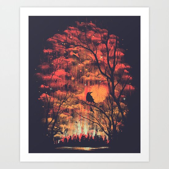 Burning In The Skies Art Print
