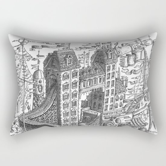 The Fantastic Flying Boat Ship Rectangular Pillow
