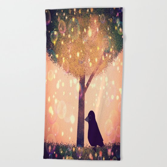 crow-108 Beach Towel