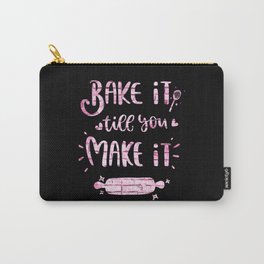 Funny Baking Quote in pink Carry-All Pouch