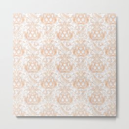 Pineapple Deco // Copper & Marble Metal Print