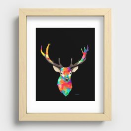 Geometric Deer Recessed Framed Print