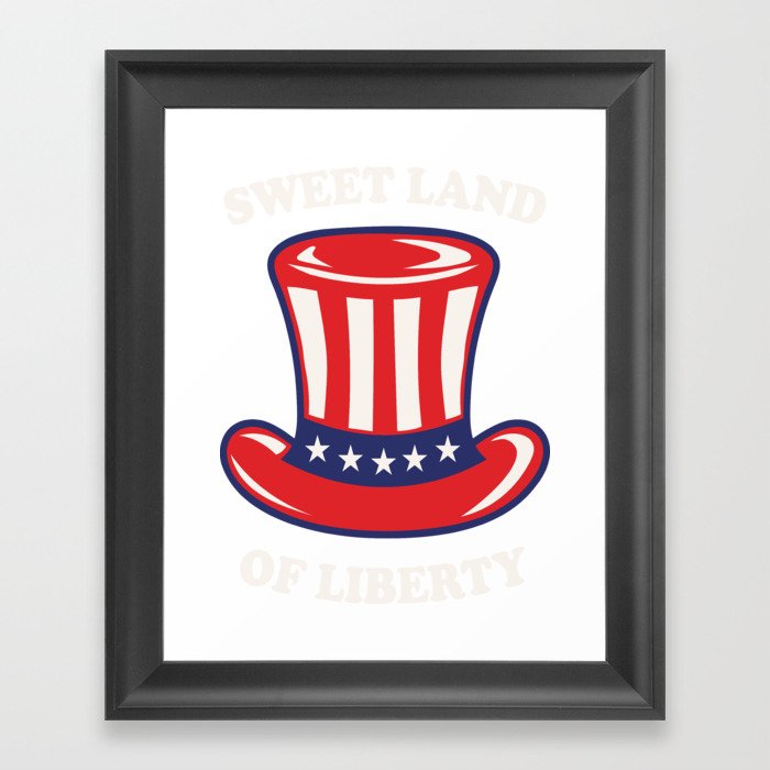 4th of July Independence Day American Framed Art Print