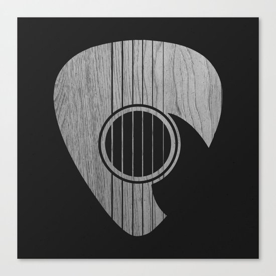 Strum... (White on Black) Canvas Print