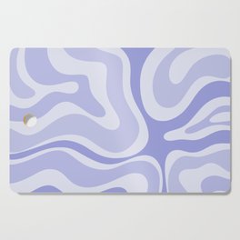 Modern Retro Liquid Swirl Abstract in Light Lavender Purple Cutting Board