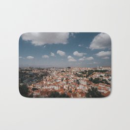 Beautiful city of Malaga, Spain | Blue sky, clouds and view | Colourful travel photography art | Wall art Print Bath Mat
