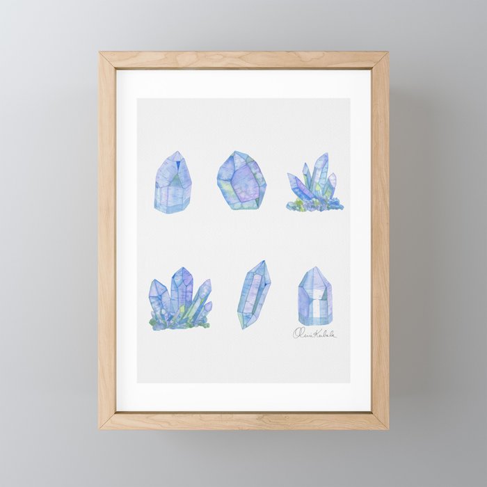 Crystals - Tanzanite Framed Mini Art Print