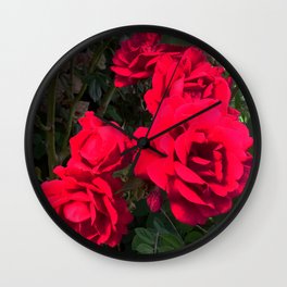 Red Roses for You Wall Clock