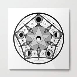 Witch Casting Circle (Thirteen's spell) Metal Print