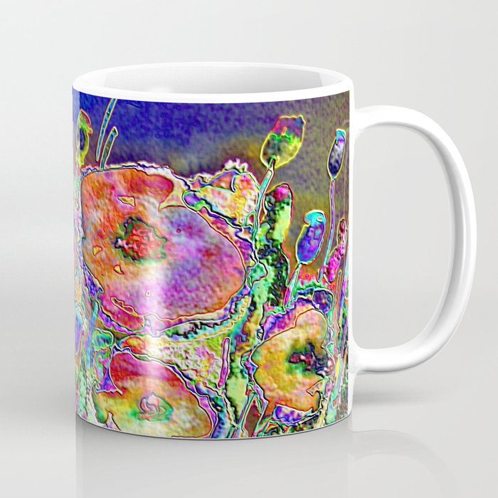 Poppies In Golden Colors Coffee Mug