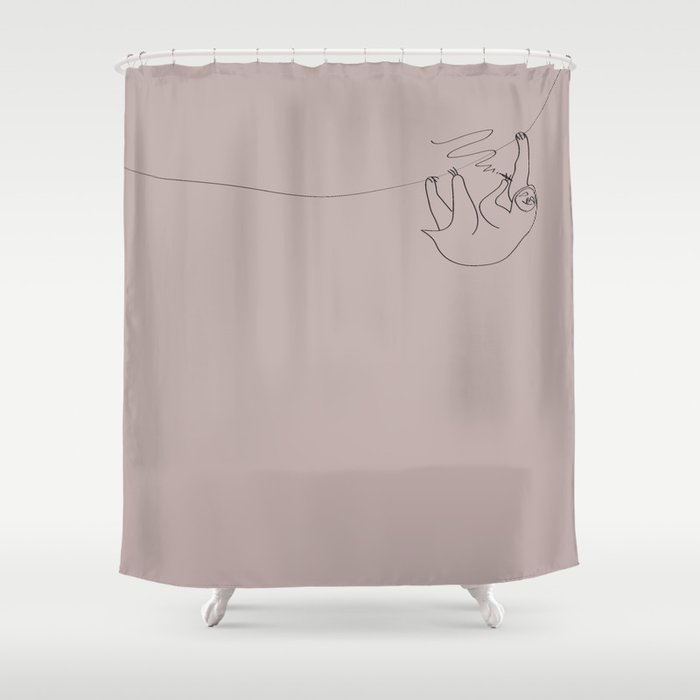 smoking sloth Shower Curtain