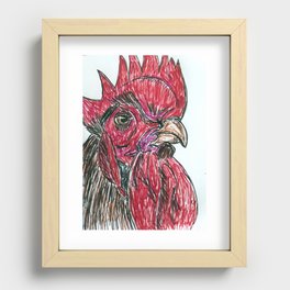 Red Rooster Recessed Framed Print