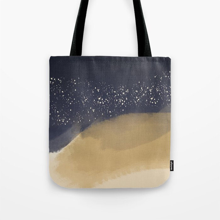 Golden speckles large abstract Tote Bag
