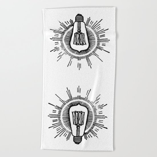 Lightbulb Beach Towel