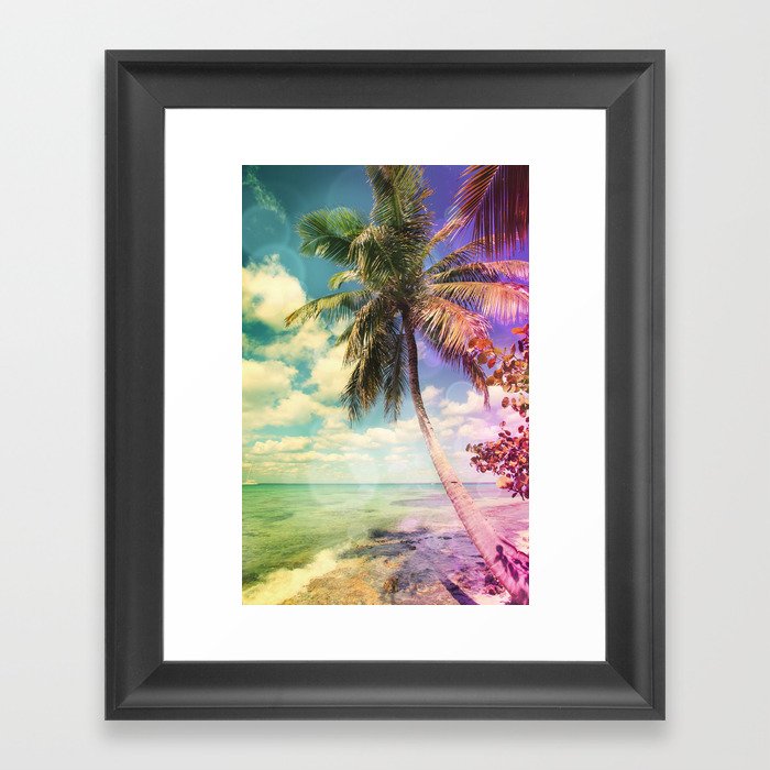 Prismatic Palm Framed Art Print