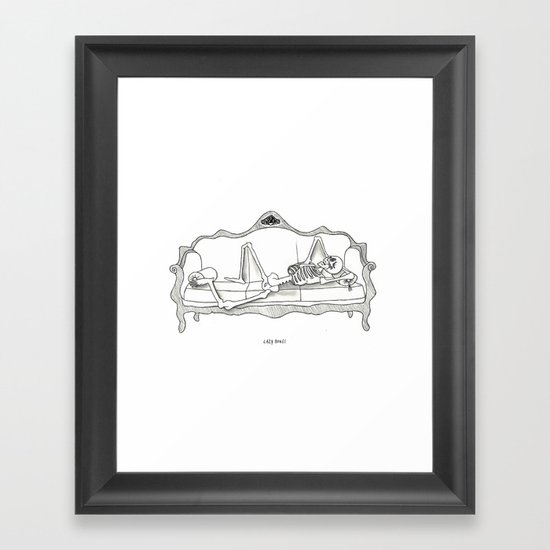 Lazy Bones Framed Art Print