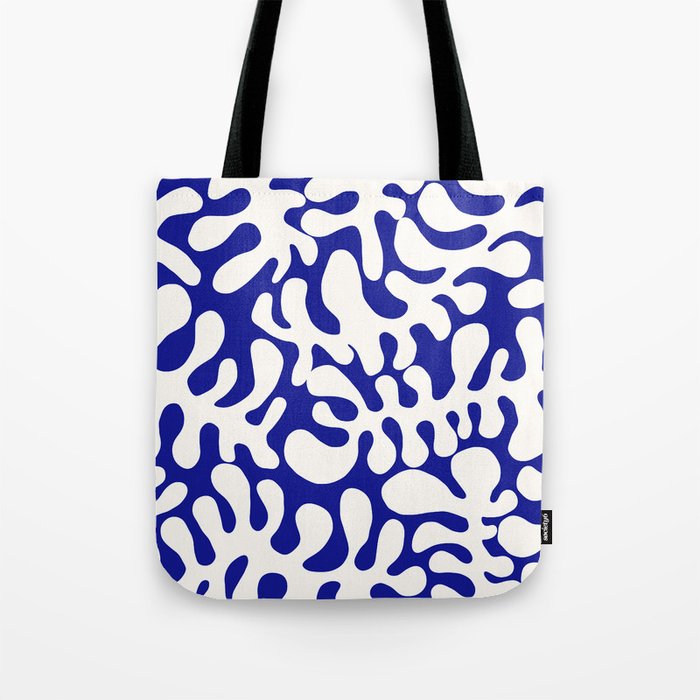 White Matisse cut outs seaweed pattern 12 Tote Bag