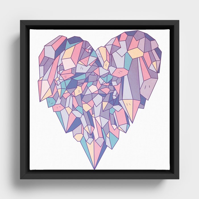 crystal heart ♥ Framed Canvas