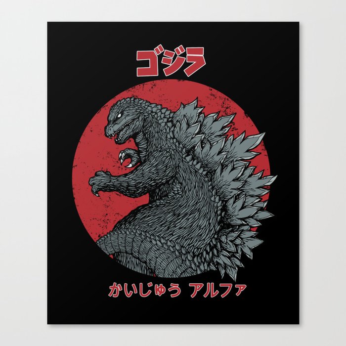 Gojira Kaiju Alpha Canvas Print