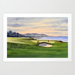 Pebble Beach Golf Course 9th Green Art Print