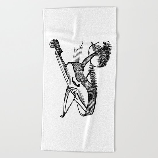 Violin Beach Towel
