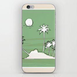 Peaceful Tropic Island Green iPhone Skin