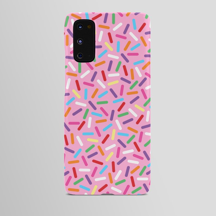 Pink Donut with Sprinkles Android Case