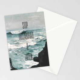 Stop Collaborate & Listen Stationery Card