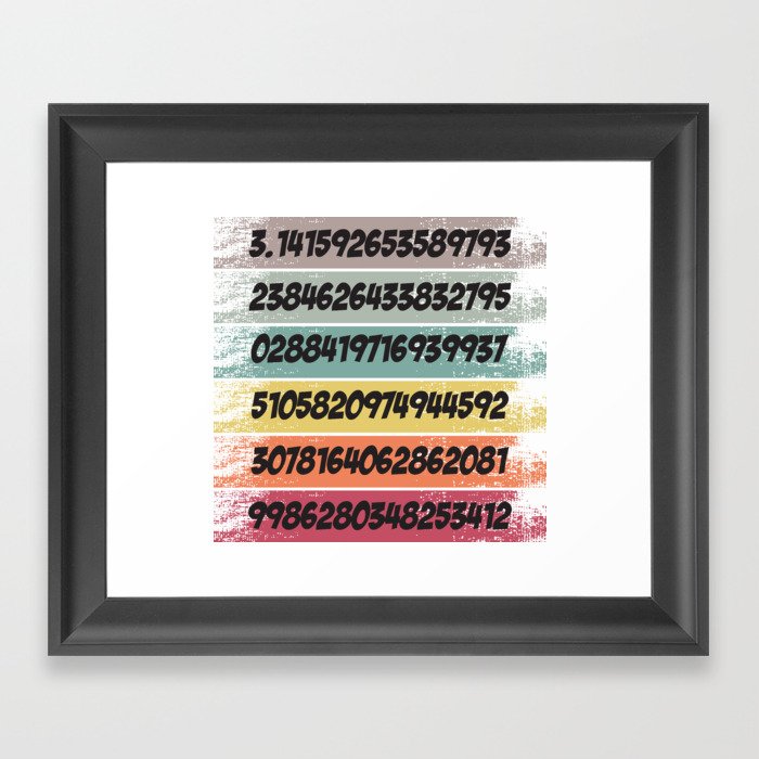 Pi day kids - 3,14 Pi Number Math Science Framed Art Print