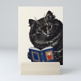 The Headmistress Black Cat by Louis Wain Mini Art Print