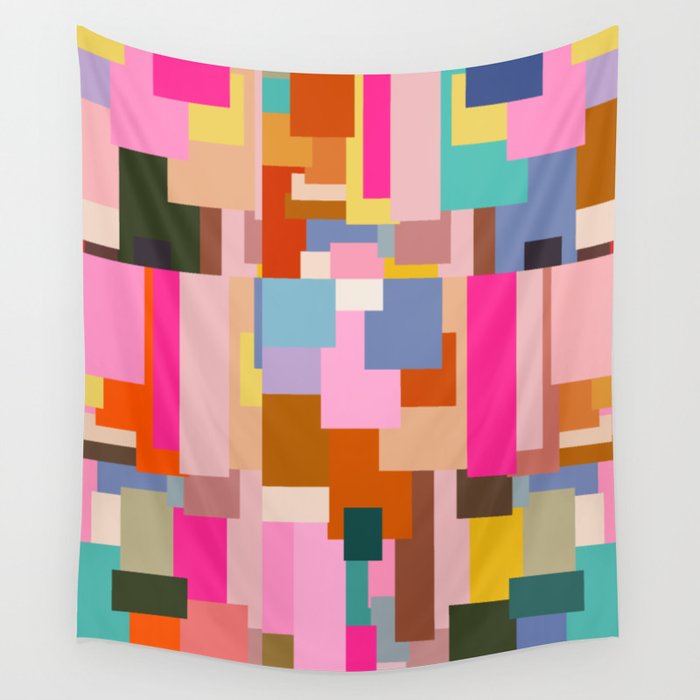 Color Block Print Mid Century Modern Retro Wall Art Geometric