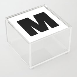 M (Black & White Letter) Acrylic Box