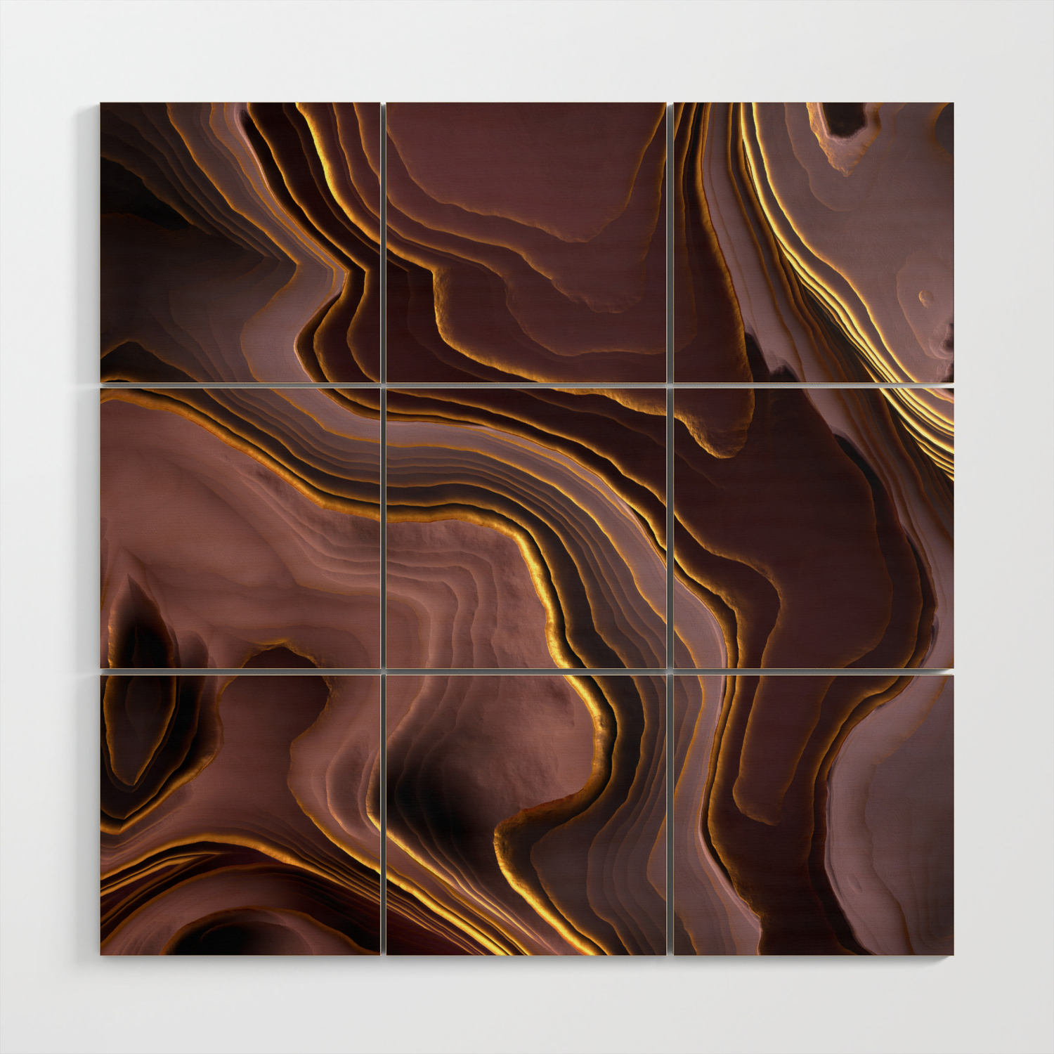Mauve Agate Abstract Wood Wall Art By Spacefrogdesigns Society6