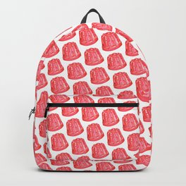 Pink Jello Pattern - White Backpack