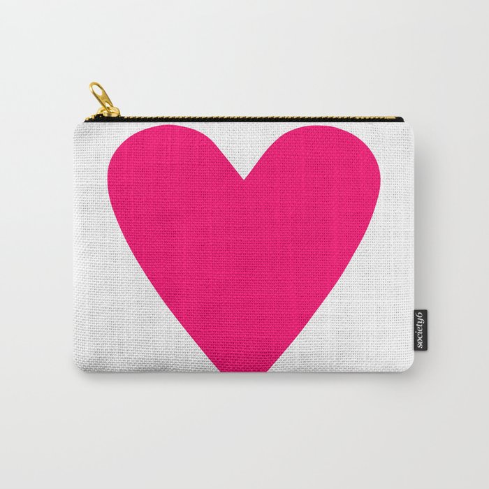 Big Pink Heart Carry-All Pouch