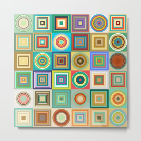 Geometric type Metal Print