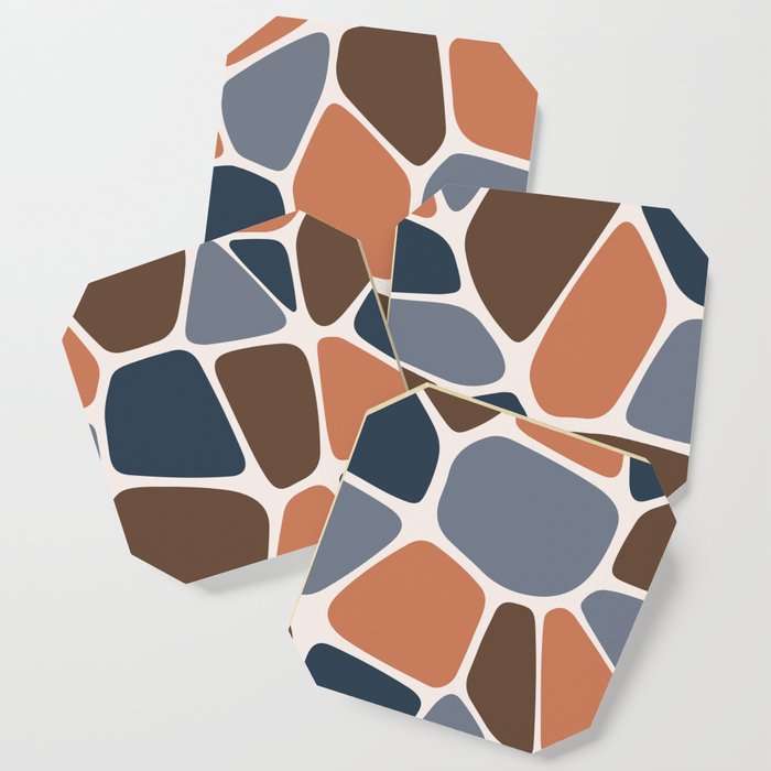 Abstract Shapes 213 in Cottage Themed Coaster