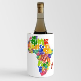 African Continent Cloud Map Wine Chiller