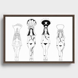 Goddesses of Birth, Life, and Resurrection Isis Aphrodite  Framed Canvas