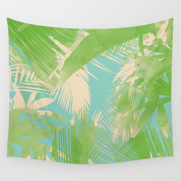Tropical  turquoise Wall Tapestry