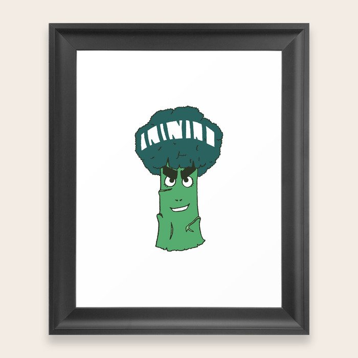 BUSHY BROWS! 'BROC-LEE' - NARUTO Framed Art Print by ...