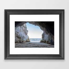 Pismo Beach Cave Framed Art Print