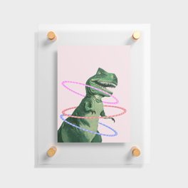 T Rex the Hula Dancer in Pink Floating Acrylic Print