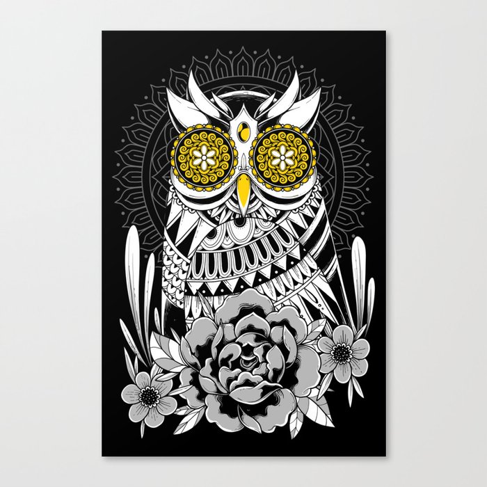 Golden Eyes Owl Canvas Print