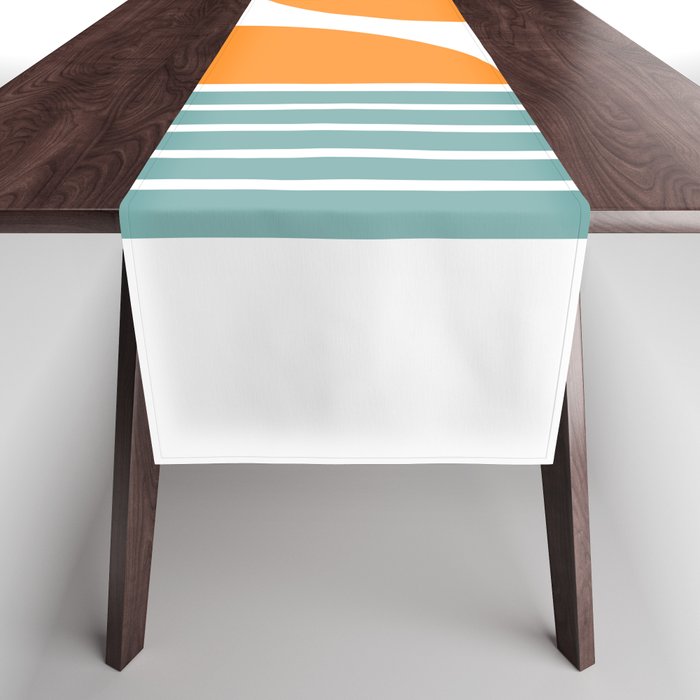 Classic geometric modern composition 4 Table Runner
