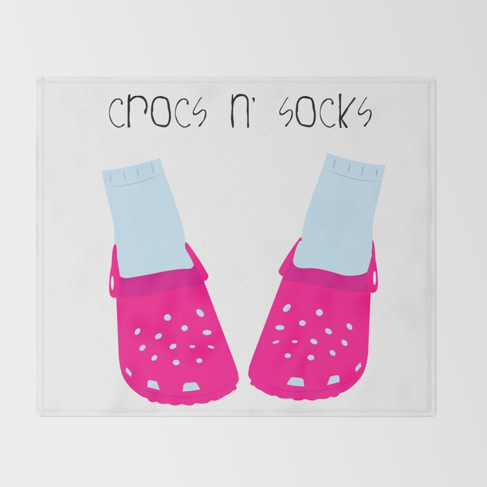 crocs n socks throw blanket by cieraclaire society6